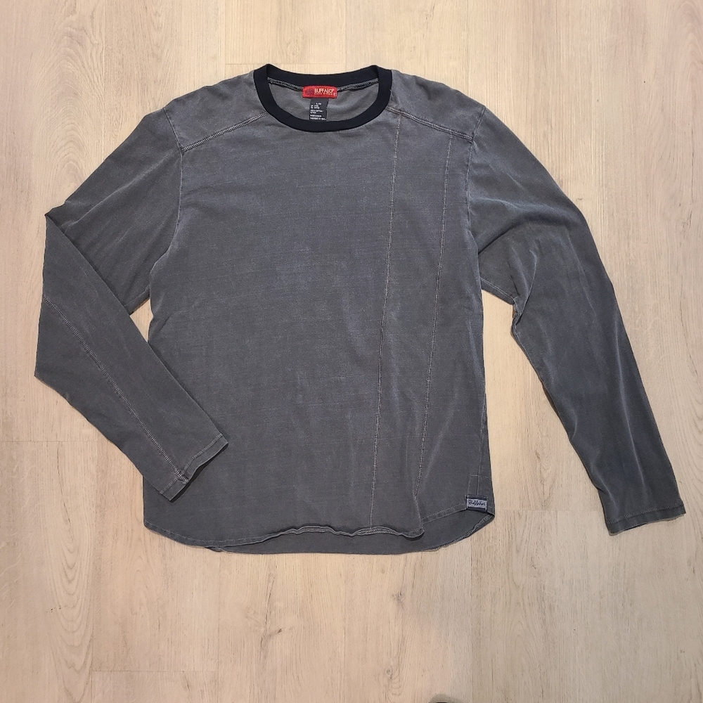 Buffalo David Bitton Gray and Black T-Shirt